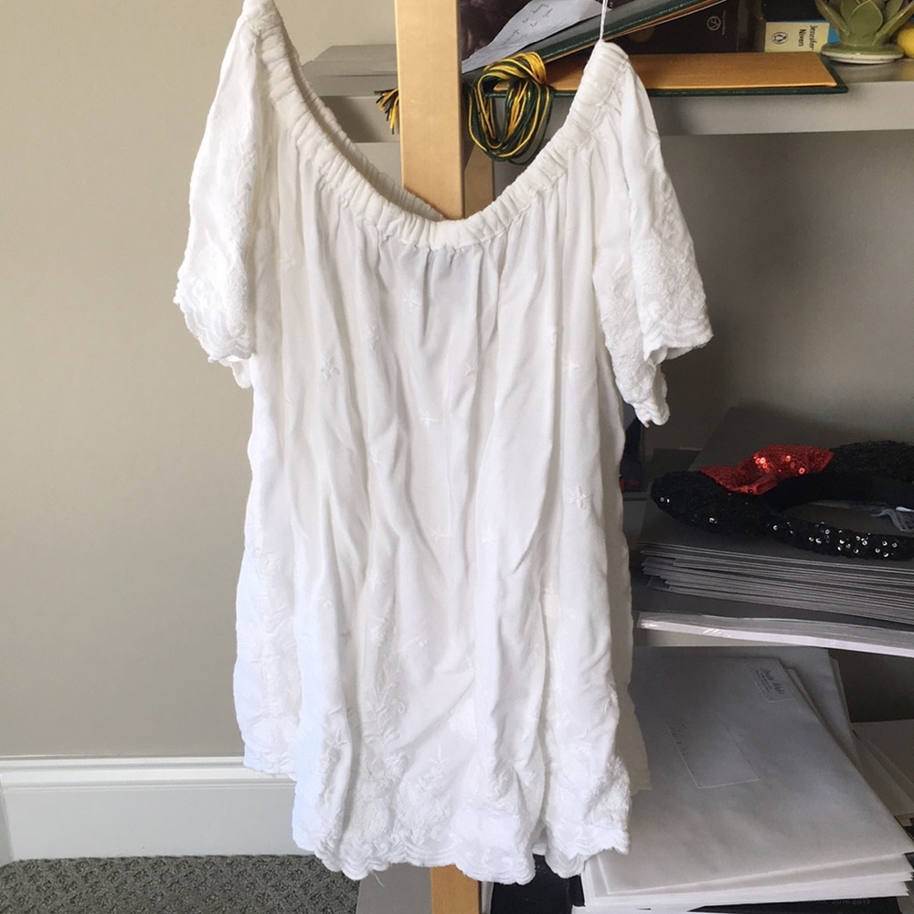 white off the shoulder top